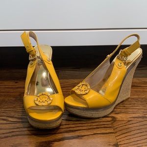 Michael by Michael Kors Yellow Wedges